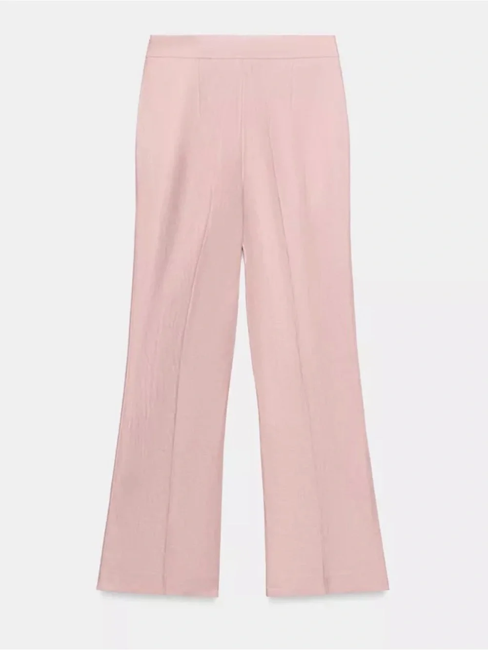 Zara 100% Linen Straight Leg Pants